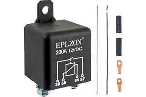 EPLZON 200A 200 AMP 12V DC 4 PIN SPST Starter Relay Continu de travail Relais Heavy Duty car Power starter Relay pour Camion Marine RV Camping Car