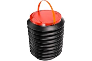IBASENICE Seau Poubelle Pliant avec Couvercle 4L Seau De Rangement Portable pour Camping Barbecue Et PêChe