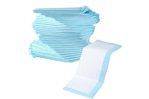 Läckagesäker underdyna sängbordsskyddsmatta, 100-pack engångs skötdyna, mjuk vattentät skötbädd för baby, 33 x 45 cm andningsbara under kuddar, läckagesäkra vuxna chuckkuddar för baby