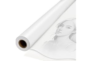 Luziyun Rouleau de Papier Calque 40cm x 50m - 26g/m² Transparent Haute Clarté - Pour Croquis, Motifs & Patronnage - Usage Professionnel (Architecture, Couture, Création Artistique)
