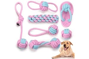 Speedy Panther 7 Pack Puppy Rope Chew Toys for Small Dogs (8+ Weeks) - Natural Cotton Teething & Tug Toys for Puppies, Small & Medium Breed Dogs - Durable Dog Dental Toys