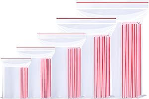 Omtofo 1000 Stück Druckverschlussbeutel, 5 Größen Plastikbeutel Verschließbar Transparent Klein Zip Beutel, PE Polybeutel Reißverschluss Tütchen Zipper Plastikbeutel