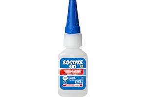 LOCTITE 401, Adesivo istantaneo multiuso, Cianoacrilato a polimerizzazione rapida, Colla universale adatta a materiali porosi, 1 flacone da 20g