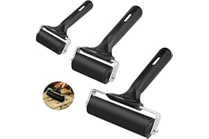 ZALHIN 3 PCS Rullo di Gomma Brayer, Rullo in Gomma in Gomma Inchiostro Art Roller Ideale Sfondi Stampaggio A Blocchi per Stampaggio a Blocchi di Inchiostro Stampaggio di Carta
