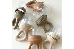 Neutral Baby Fruit Feeder | Neutral Colour Foodie Feeder for Baby Food by Aloonii (Latte)