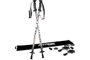 FitTrek Children's Hiking Poles, Trekking Poles, Walking Poles, Telescopic Walking Poles, Children's Walking Poles, Lightweight Walking Stick with Rubber Buffer, Pads and Bag