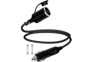 HuaLiSiJi Przedłużacz wtyczki zapalniczki samochodowej 12 V 24 V przedłużacz przewodu zapalniczki 16AWG 2x1,0 mm² przedłużacz kabla zapalniczki samochodowej do LED, do samochodu, motocykla, łodzi (2