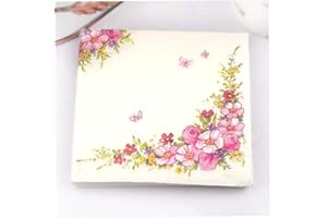 Pinicecore Tovaglioli di Carta Cafe & Party Articoli per La Tavola di Colore Rosa Fiori di Bellezza del Tessuto di Disegno Tovaglioli di Carta Decoupage Decorazioni 20pcs / Pack