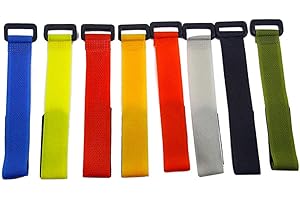 PORFEET Sangle De Support De Canne à Pêche, 10 Pièces Cravate De Canne à Pêche Réutilisable Bandes De Ruban Magique Sangles De Ceinture Accessoires De Poisson