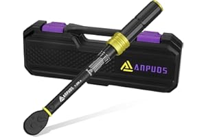 ANPUDS Llave Dinamométrica 1/4", 1-25 Nm, 0.1 NM Micro Adjustments, 72 Dientes Llave Dinamométrica Bicicleta con Precisión ±3% para Reparación y Mantenimiento de Bici