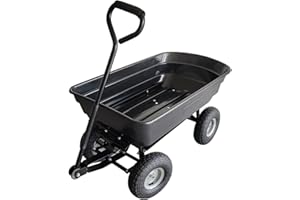 Papilioshop Felix Carrello Ribaltabile con Ruote da Giardino Trasporto Max 250 kg (nero)
