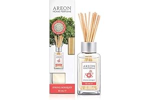 Zapach do pomieszczeń Areon Home PARFUM Dyfuzor z patyczkami rattanowymi Home & Office (paczula-lawenda i wanilia 85 ml)