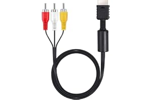 IFUFR AV Cable for PS1 PS2 PS3 6Ft/1.8M AV to RCA Cable Composite Audio Video TV Cord Compatible with PS 1/2/3