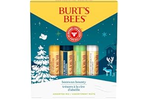 Burt's Bees Lip Balm Gift Set, Beeswax, Vanilla Bean, Cucumber Mint, Coconut & Pear, Lip Balm Multipack, 4x4.25g