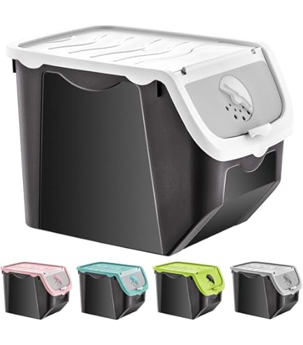 Ventilatie Gaten Groentenbewaring Lannvan Aardappelpot Wit Aardappelopbergdoos, Set Van 3, Houdt Groenten Langer Vers, De Ideale Manier Voor Uien En Knoflook Opslagpot Aardappel Opbergbox