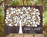 keilrahmen holzkeile einsetzen  Gästebuch Hochzeitsbaum von CristalPainting Wedding Tree, Rustikales Gästebuch, Leinwanddruck - Baum, Keilrahmen und Holz Motiv 70x50 cm