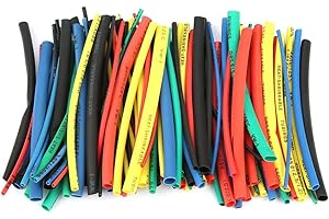 HILITAND 100pcs Assortiment de Tubes Thermorétractables 5 Tailles 5 Couleur Ensemble de Manchon Isolé de Câble Métallique 100mm