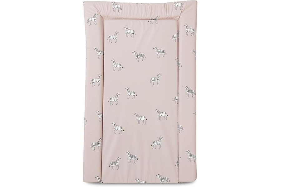 Red Kite Changing Mat Zebby - Unisex Baby Changing Mat (74 x 48 x 3.5cm) with Animal Pattern Design and Raised Padded Edges (White/Grey Zebra Design)