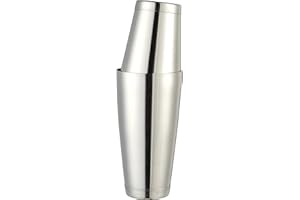 COCKTAIL7 Boston Shaker Cocktail Set Deluxe Lesté Acier Inoxydable Double Timbale Métallique 850ml + 530ml