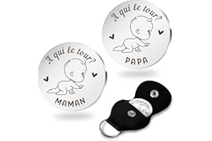 DIULINEP Cadeau Futur Papa,Cadeau Future Maman,Cadeau Jeune Maman,Cadeau Naissance,Cadeau Futur Parents,Cadeau Pour Maman Apres Accouchement,Cadeau Jeune Parents,Pièce De Monnaie De Décision,Cadeau Maman