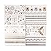 Andux Premium Metallic Temporary Tattoos 8 Sheet Pack,Waterproof Trending Top Fashion/WST-01
