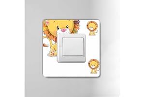 Tapetenschutz Martha von EDS-Werbemedien für Kinder Dekorrahmen Wandschutz Tapetenschoner Lichtschalter Acryl Schalter (1-fach Rahmen, Löwe Leo)