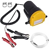 LEMOTO Estrattore di Pompa per Cambio Olio 12V 80W Pompa per Il Trasferimento di Aspirazione, con Tubo Flessibile E Chiave pe