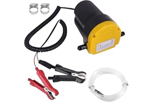 LEMOTO Pompe Diesel Pompe de Transfert 12V 80W Pompe Electrique Vidange Huile Moteur,Pompe à Huile Diesel pour Le Changement de Diesel d'extracteurs de Fluide de Voiture, Huile Moteur