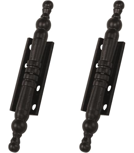 Paire De Charnières Décoratives Noires IHC – Style Ancien Pour Meubles Et Ferrures