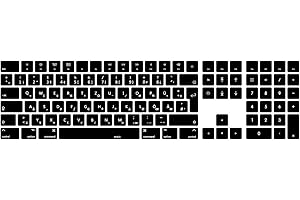 MiNGFi Deutsche QWERTZ Silikon Tastatur Schutz Abdeckung für Kabellos Magic Keyboard mit Ziffernblock (2017+) Modell A1843 EU/ISO Tastaturlayout - Schwarz