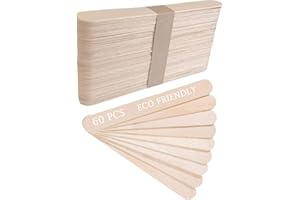 ILLUVA 60 Pcs Eco Friendly Large Wooden Plant Pot Labels Markers Sign Tags for Garden Outdoor Indoor
