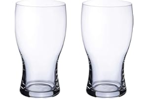 Villeroy & Boch Purismo Beer Pinta, Set de 2, 650 ml, Vidrio de cristal, Transparente