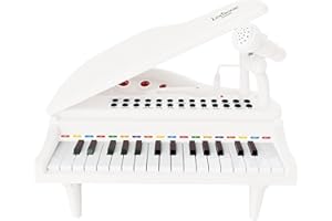 Lexibook, My First Piano, Piano for Children, Lighting Keys, Learning mode, 29 x 31 cm, Tempo and Volume adjustment, 3+, white, K731