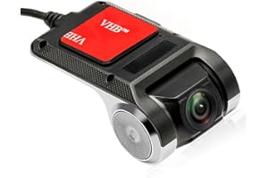 Dash Cam Auto, Hikity HD USB per Autoradio Android Impermeabile Mini DVR Video Recorder Telecamera anteriore da Cruscotto 170 ° Grandangolo Visione Notturna