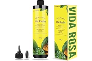VIDAROSA Vida Rosa Resina UV 500g Gran Capacidad, Pegamento de Resina Dura Súper Transparente, Curado Más Rápido a la Luz del Sol para Domo, Recubrimiento y Fundición, Manualidades, Resistente al Amarilleo