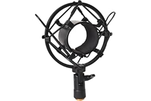 LUNAANDA Universal Mikrofonhalter,Verstellbarer Mikrofonhalter,Mikrofonständer Shock Mount Reduziert Vibrations,Mikrofonclip Verbesserter, für Mikrofone mit Außendurchmesser Zwischen 45 mm und 50 mm