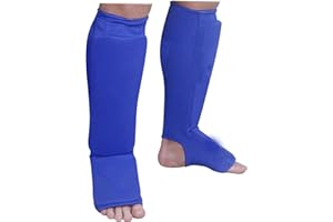 SOO Muay Thai MMA Kickboxing shin Guards, Elite Sports Instep Guard Sparring Protective Leg shin Kick Pads for Kids & Adults