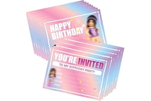 40pcs ROBLOX Biglietti Invito - simyron Inviti Compleanno Bambini, ROBLOX Inviti Bambini Battesimo per Bambini, Ragazze Festa Compleanno