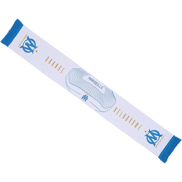 Écharpe Olympique De Marseille Officielle - 140 Cm Acrylique - Collection Supporter OM