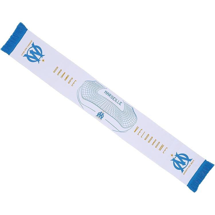 écharpe Om Écharpe Olympique De Marseille Officielle - 140cm Acrylique - Supporteur OM Accessoire Fan Football