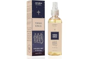 Three Kings Natural Resin Mist Spray by Aromafume | 1 x 100ml / 3.38 fl oz | Ideal for Spirituality & Rituals | Made with Pure Boswellia, Serrta & Benzoin extracts | Non-Alcoholic, Non-Toxic & Vegan