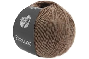 ‎LANA GROSSA LANA GROSSA Ecopuno | Edle Netzgarnstruktur aus Baumwolle gefüllt mit Merino/Alpaka | Handstrickgarn aus 17% Schurwolle & 11% Alpaka Wolle | 50g Wolle zum Stricken & Häkeln | 215m Garn FB 17