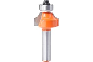 Sinoprotools Fresa rotonda con gambo da 8 mm, fresa a raggio standard, raggio di 4 mm, fresa arrotondata per fresatrice di bordi/tavolo di fresatura (diametro codolo 8 mm, R4)