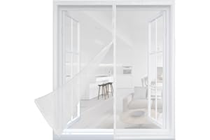 ARCOL Mosquitera Magnética para Ventana – Mosquitera de Ventana con Malla de Fibra de Vidrio Premium y Fijación Autoadherente para 2 Años – Lujosa Tela Mosquitera de Ventana - (110x150 cm, Blanco)