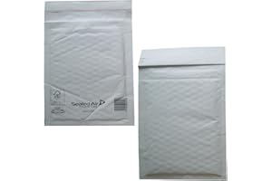 50 Large G/4 A4 Size Mail Lite White Padded Envelopes Mailers - Peel+Seal Bubble Bags - 240x330mm 9.5x13" Sealed Air Postal Packing Mailing Shipping Postage Posting Cushioned Protective Packaging