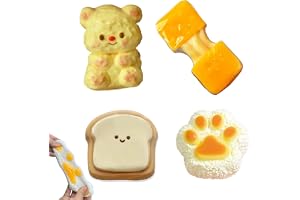 Goorder Squishy Leksaker, 4-Pack Taba Squishy Set, Squishies Squisze Fidget Leksaker Stress Relief Leksaker för Vuxna Födelse