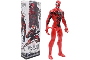 HILLOLY Venom Figurine, Carnage Figurine PVC Personnages Mobiles Décoration de Marvel Venom Titan Héros Série Carnage Figurine 30 cm Cadeaux pour Les Fans Jouet pour Enfant dès 3 Ans