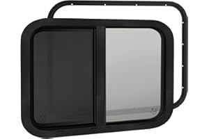 LIROPAU Fenêtre de caravane avec moustiquaire, latérale, protection solaire, 600 x 300 mm, pour camping-car, remorque