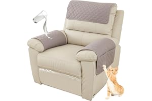 HonunG Sessel überzug,Sesselschoner Mit Armlehnesesselschoner, Sesselschoner,Sofa Bezug,Anti-Rutsch Wasserdicht Waschbar Armkappen Für 1 2 3 Sitzer (Hellgrau,1 Sitzer | 3 STK)