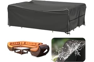 Velway Pokrowiec na meble ogrodowe, wodoszczelny, 270 x 180 x 94 cm – wiatroszczelny pokrowiec ochronny z odblaskowymi paskami, 600D Oxford, zestaw mebli 600D, pokrowiec na stół ogrodowy, zestaw mebli